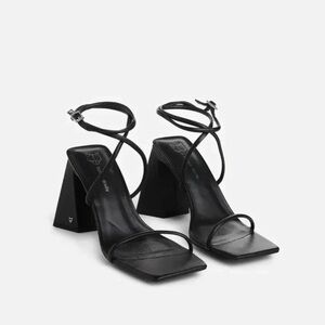 Naked Wolfe Black Strappy Heels